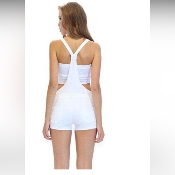 AMERICAN Bazi White Shorts Overalls - Picture 6 of 13